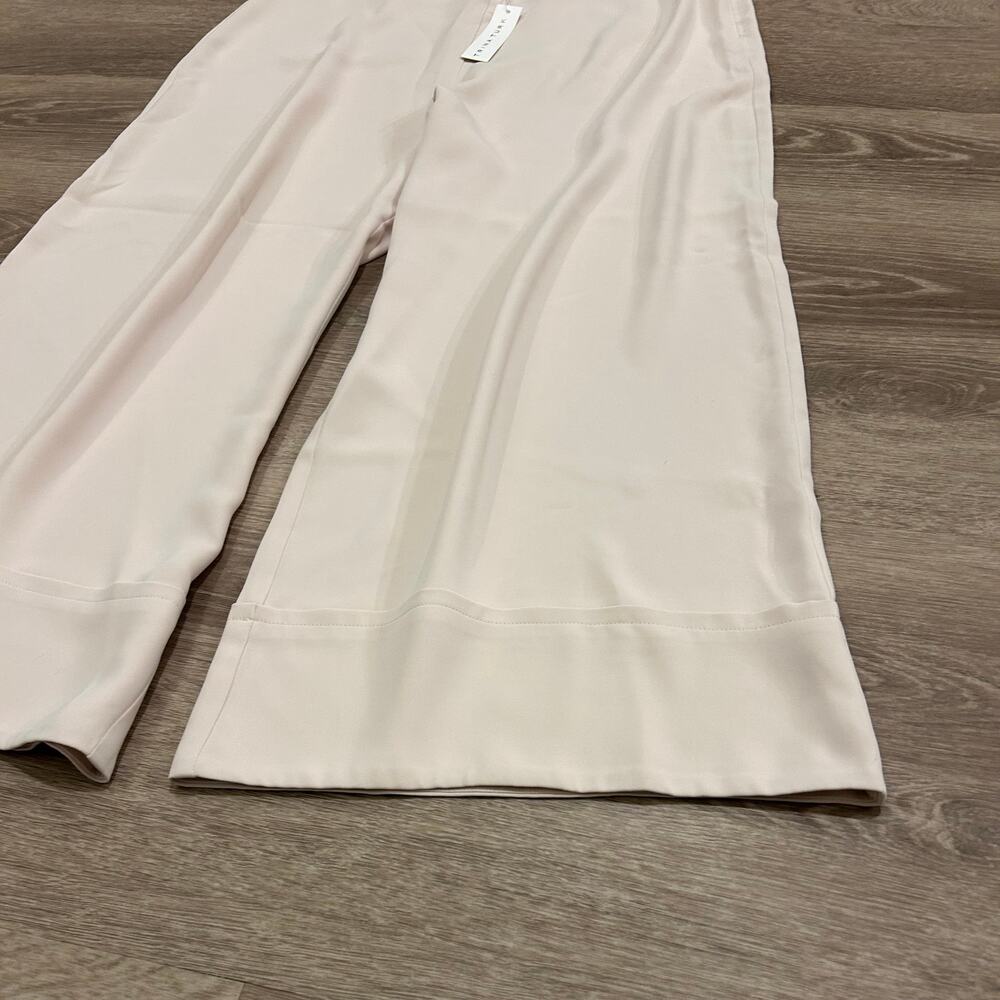 Trina Turk Bahooka Wide Leg Cropped Pant Ecru Size 10 NWT Cuffed Hem - Picture 5 of 15